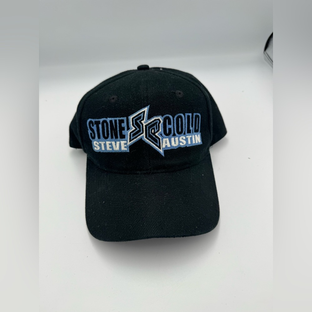 WF Wrestling Vintage 1998 Stone Cold Steve Austin Black Adjustable Cap Hat